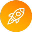 orange rocket icon